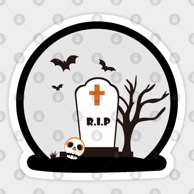 Tombstone Sticker by soneroo_art